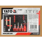 YATO YT-55497 Szivacs fiókbetét szerszámkocsihoz 14 részes (kalapács, hidegvágó - csapszegkiütő, fogók)