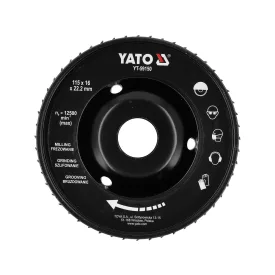   YATO YT-59150 Ráspolykorong sarokcsiszolóra fához 115 mm átmérő fogak a paláston és a lapján