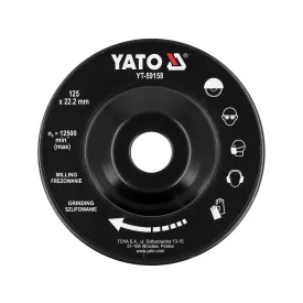  YATO YT-59158 Ráspolykorong sarokcsiszolóra fához 125 mm átmérő fogazott része lapos, egyenes, finom fogazással