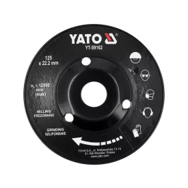   YATO YT-59162 Ráspolykorong sarokcsiszolóra fához 125 mm átmérő fogazott része döntött durva fogazással