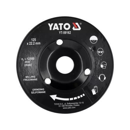 YATO YT-59162 Ráspolykorong sarokcsiszolóra fához 125 mm átmérő fogazott része döntött durva fogazással