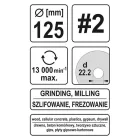 YATO YT-59165 Ráspolykorong közepes #2 125 x 22,2 mm