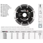 YATO YT-60003 Gyémánt vágókorong 350 x 3,4 x 10,0 x 25,4 mm szegmentált