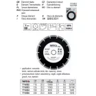 YATO YT-6004 Gyémánt vágókorong 180 x 2,5 x 8,0 x 22,2 mm szegmentált