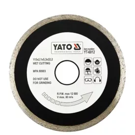   YATO YT-6014 Gyémánt vágókorong 180 x 2,5 x 5,3 x 22,2 mm folytonos