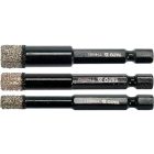 YATO YT-60409 Gyémánt körkivágó készlet 3 részes 6, 8, 10 mm vizes/száraz bitbefogású
