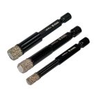 YATO YT-60409 Gyémánt körkivágó készlet 3 részes 6, 8, 10 mm vizes/száraz bitbefogású