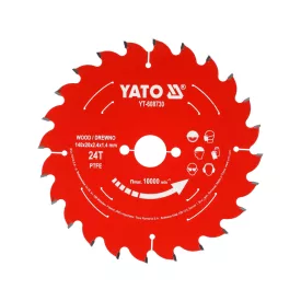   YATO YT-608730 Keményfém lapkás (TCT) fűrészlap fához, PTFE bevonattal, 140×20 mm, 24 fogú