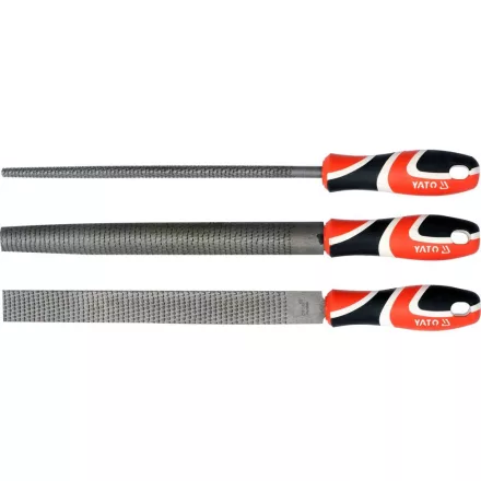 YATO YT-6222 Ráspoly készlet 3 részes 250 mm / # 45 durva