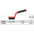 YATO YT-6349 Drótkefe 5 soros műanyag nyéllel nylon 180mm