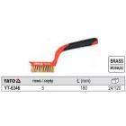 YATO YT-6349 Drótkefe 5 soros műanyag nyéllel nylon 180mm