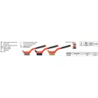 YATO YT-6351 Drótkefe készlet 3 részes 180 mm műanyag nyéllel