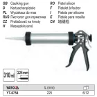 YATO YT-6754 Kittkinyomó pisztoly 225 mm zárt alu