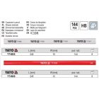 YATO YT-6925 Ácsceruza 245 mm fehér (144 db/cs)