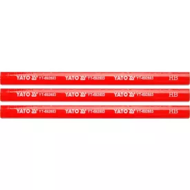 YATO YT-692603 Ácsceruza 175 mm fára piros (3 db/csomag)