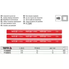 YATO YT-692603 Ácsceruza 175 mm fára piros (3 db/csomag)