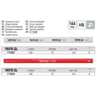 YATO YT-6926 Ácsceruza 245 mm piros (144 db/cs)