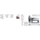 YATO YT-7000 Tűzőgép 6-14 mm+kapcsok (3-féle kapocshoz alkalmas)