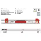 YATO YT-70713 Vonalzó ALU 500 mm 2 libellás