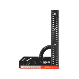   YATO YT-70789 Acél derékszög jelölő lyukasztásokkal, szögmérő mélységmérő és viszszint mérő funkciókkal