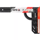 YATO YT-70789 Acél derékszög jelölő lyukasztásokkal, szögmérő mélységmérő és viszszint mérő funkciókkal