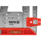 YATO YT-70790 Rozsdamentes acél derékszög jelölő lyukasztásokkal, szögmérő mélységmérő és viszszint mérő funkciókkal