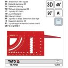 YATO YT-70796 3D derékszög Alumínium 100 x 150 mm 45°/90°
