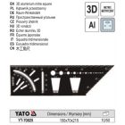 YATO YT-70825 3D derékszög Alumínium 150 x 70 x 215 mm