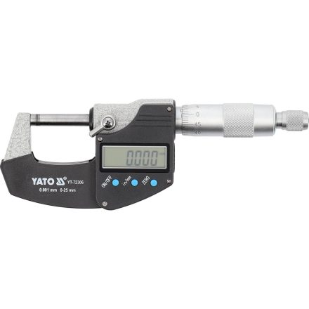 YATO YT-72306 Digitális mikrométer 0-25 mm külső méretekhez