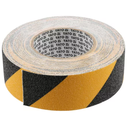 YATO YT-72505 Csúszásgátló ragasztószalag - sárga / fekete 50mm x 18m