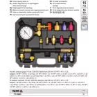 YATO YT-73045 Szervokormány nyomásmérő készlet 15 részes