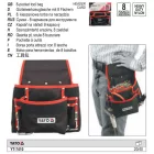 YATO YT-7410 Övre fűzhető szög és szerszámtartó táska 8 zsebes