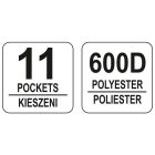 YATO YT-74373 Szerszámtáska csővázas 11 zsebes