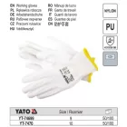 YATO YT-74699 Szerelő kesztyű (mártott FEHÉR) 9-es