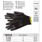 YATO YT-74729 Szerelő kesztyű (mártott FEKETE) 9-es