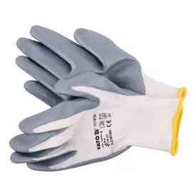  YATO YT-74739 Szerelő kesztyű (Nitril mártott FEHÉR) 9-es