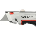 YATO YT-75202 Behúzható tarpézpengés kés övvágó / dobozbontó funkcióval +3 db pótpengével