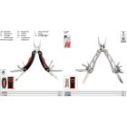 YATO YT-76043 Multifunkciós szerszám (zsebkés) + tok inox