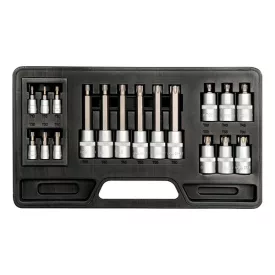   YATO YT-7751 Bit dugókulcs készlet 18 részes Torx 1/4", 1/2" CrV