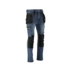 YATO YT-79052 Munkavédelmi farmer hosszúnadrág L-es méret 17 zsebes sötétkék