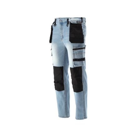 YATO YT-79074 Munkavédelmi farmer hosszúnadrág XL-es méret 17 zsebes