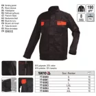YATO YT-80900 Munkavédelmi kabát S-es méret ANDESITE