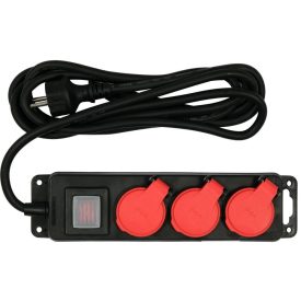   YATO YT-81240 Elektromos hosszabbító 3m 3 x 1,5 mm 3-as elosztó kapcsolóval