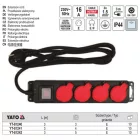 YATO YT-81241 Elektromos hosszabbító 4-es elosztó 3 m 3 x 1,5 mm2