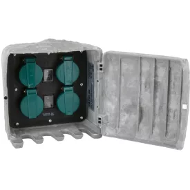   YATO YT-81271 Kültéri csatlakozóelosztó aljzat STONE IP44 4 x 230V