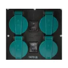 YATO YT-81271 Kültéri csatlakozóelosztó aljzat STONE IP44 4 x 230V