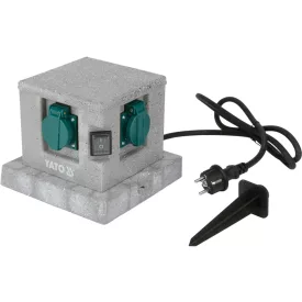   YATO YT-81272 Kültéri csatlakozóelosztó aljzat CUBE IP44 4 x 230V
