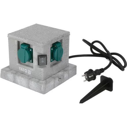 YATO YT-81272 Kültéri csatlakozóelosztó aljzat CUBE IP44 4 x 230V
