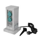 YATO YT-81273 Kültéri csatlakozóeosztó altzat TOWER GREAY  IP44 4 x 230V