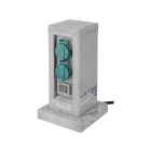 YATO YT-81273 Kültéri csatlakozóeosztó altzat TOWER GREAY  IP44 4 x 230V